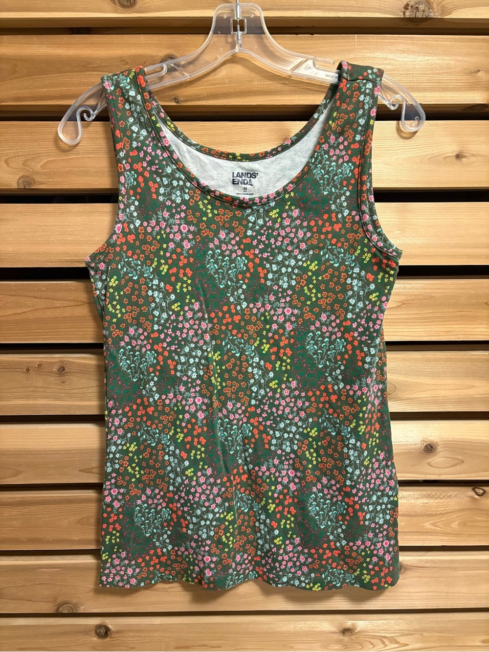 Lands' End Floral Cotton Tank Top